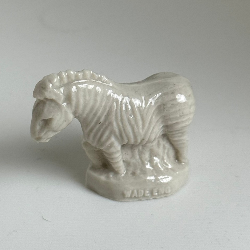 Wade Whimsies Zebra Noah's Ark Standing Male Red Rose Tea Mini White England